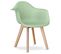 Chaise De Salle à Manger Avec Accoudoirs - Style Scandinave - Amir Vert Pastel