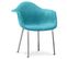 Chaise Daxwel - Tissu Turquoise