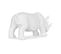 Figurine Décorative Rhinocéros - Blanc Mat - Rhynom Blanc