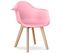 Chaise De Salle à Manger Avec Accoudoirs - Style Scandinave - Amir Rose