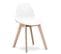 Premium Chaise Design Brielle - Tissu Blanc