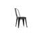 Chaise Carrée Style Bistrot Metalix - Métal Et Bois Foncé Gris Foncé