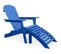 Adirondack Chaise Longue De Jardin + Repose-pieds En Bois - Set - Anela Bleu