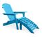 Adirondack Chaise Longue De Jardin + Repose-pieds En Bois - Set - Anela Turquoise