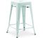 Tabouret De Bar Bistrot Metalix Design Industriel En Métal - 60 Cm - Bleu Clair