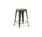 Tabouret De Bar Bistrot Metalix Design Industriel En Métal - 60 Cm - Rouge