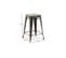 Tabouret De Bar Bistrot Metalix Design Industriel En Métal - 60 Cm - Rouge