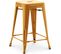 Tabouret De Bar Bistrot Metalix Design Industriel En Métal - 60 Cm - Doré