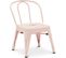 Chaise D'enfant Bistrot Metalix Design Industriel En Métal - Rose