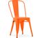 Chaise De Salle à Manger Bistrot Metalix Design Industriel En Métal - Orange