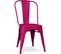 Chaise De Salle à Manger Bistrot Metalix Design En Métal Mat - Fuchsia