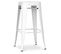 Tabouret De Bar - Design Industriel - 76cm - Nouvelle Édition- Metalix Blanc