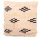 Coussin Carré Design Boho Bali En Coton Housse + Remplissage - Narcissa Blanc / Noir