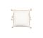 Coussin Carré Design Boho Bali En Coton Housse + Remplissage - Laily Blanc