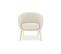 Fauteuil Blanc En Bouclette Fausse Fourrure Tapissée - Boucles Blanches  - Oirna Blanc