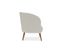 Fauteuil Blanc En Bouclette Fausse Fourrure Tapissée - Boucles Blanches  - Perkin Blanc