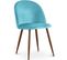 Chaise De Salle à Manger - Tapissée De Velours - Design Scandinave - Bennett Turquoise