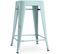 Tabouret De Bar Bistrot Metalix Design Industriel En Métal - 60 Cm - Vert Pâle