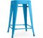 Tabouret De Bar Bistrot Metalix Design Industriel En Métal - 60 Cm - Turquoise