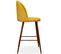 Tabouret Rembourré En Tissu - Design Scandinave - 63cm - Bennett Crème