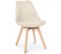 Chaise De Salle à Manger Scandinave Rembourrée  Beige