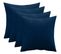 Lot De 4 Coussins En Velours - Housse Et Garnissage - Lenay Bleu Foncé