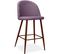 Tabouret Rembourré En Tissu - Design Scandinave - 63cm - Bennett Violet