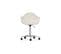 Chaise De Bureau Pivotante En Bouclette Fausse Fourrure Tapissée - Boucles Blanches  - Loy Blanc