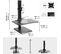 Station De Travail Assis-debout Dm05d14 De 65 Cm Avec Support D'écran Incorporé - Hauteur Ajustable