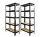 Monster Racking 2 Rayonnages T-rax En Acier Sans Boulons Noirs 75cm X 30cm X 150cm, Kit De 2