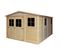 M336+m336g - Abri De Jardin En Bois 11 M2 - 324 X 416 X H232 Cm - Avec Sol Imprégné