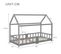 Lit Enfant Lit Cabane 90 X 200 Cm Sommier Inclus Gris