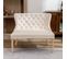 Fauteuil Velours Beige Chaise Avec Pieds En Chêne, Banc De Salon Moderne, Chaise Double