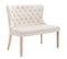 Fauteuil Velours Beige Chaise Avec Pieds En Chêne, Banc De Salon Moderne, Chaise Double