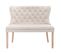 Fauteuil Velours Beige Chaise Avec Pieds En Chêne, Banc De Salon Moderne, Chaise Double