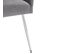 Lot De 2 Fauteuil Velours Gris Avec Pieds En Métal Argenté