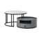 Lot De 2 Table Basse, Table De Salon Gigognes Ronde Blanc En Gris