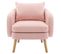 Fauteuil Teddy Avec Coussins Et Pieds En Bois Massif Rose