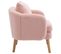 Fauteuil Teddy Avec Coussins Et Pieds En Bois Massif Rose