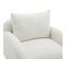 Fauteuil Teddy Avec Coussin Et Pieds En Métal Blanc