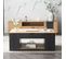 Table Basse Plateau Relevable Avec Coffre En Bois Et Noir