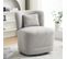 Fauteuil Teddy Rotation à 360 Degrés Avec Un Oreiller En Gris