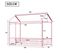 Lit Enfant Lit Cabane 90 X 200 Cm Lit En Métal En Rose