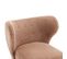 Fauteuil Fixe Velours Peluche Marron