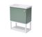 Meuble Vasque 39cm Avec 1 Porte Et 1 Niche Vert