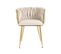 Lot De 2 Chaises En Velours Beige Avec Pieds En Métal