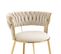 Lot De 2 Chaises En Velours Beige Avec Pieds En Métal