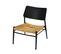 Salon De Jardin Pour 2 Personnes, Comprenant Une Table Basse Et Deux Chaises En Aluminium Noir