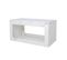 Table Basse Brillante Avec Rangement Ouvert Et LED, Blanc