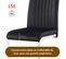 Lot De 4 Chaises Avec Structure En Métal Argenté, Assise Et Dossier En Pu Noir